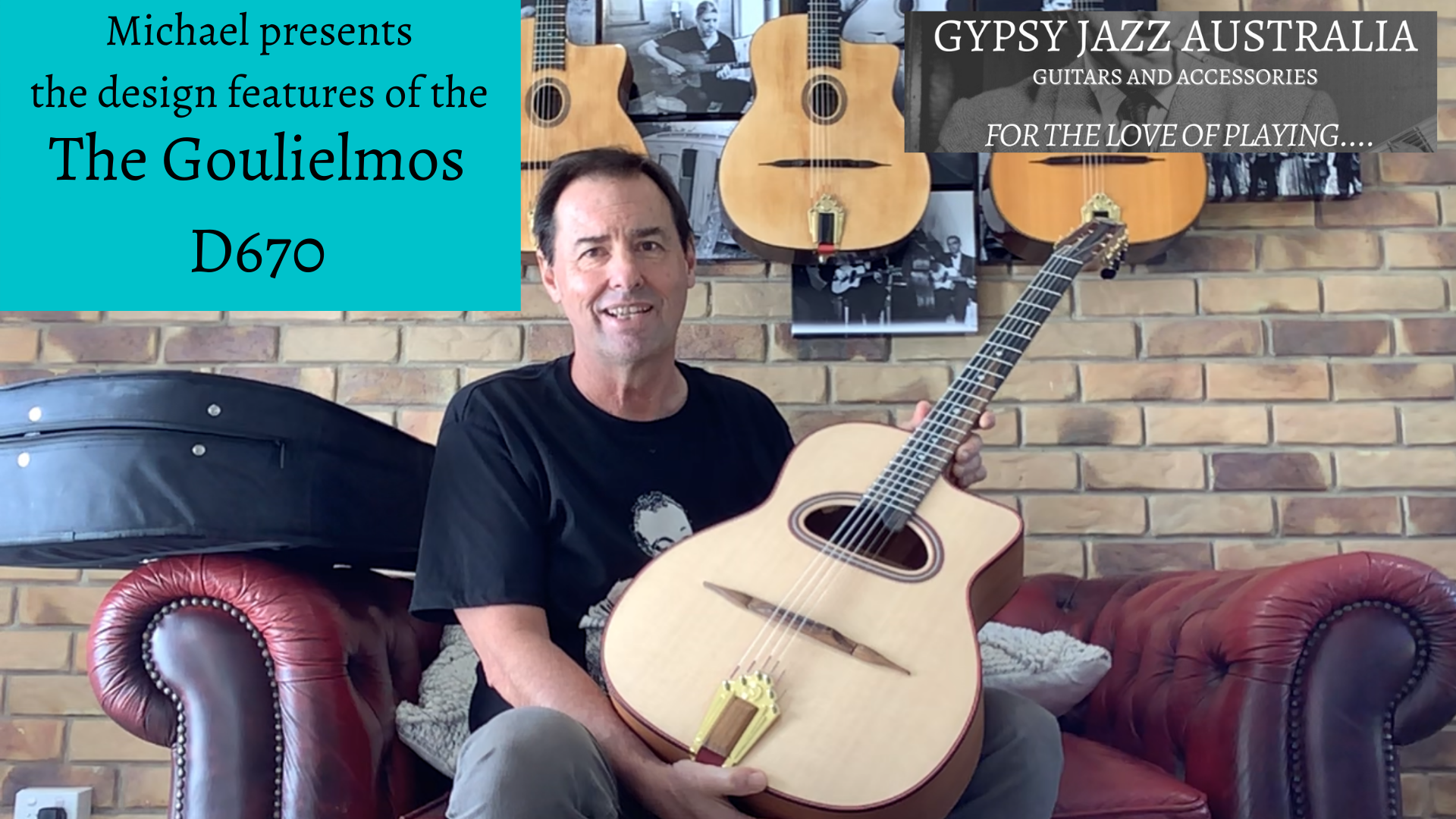 I am excited to be holding Australia's first Goulielmos Guitar!!!!