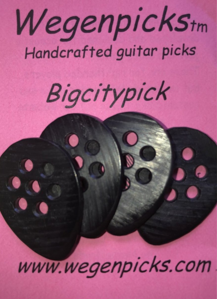 Wegen Bigcity 2.2mm Jazz Guitar Pick - (Black or White) (set of 4) (This item has free delivery with  orders over $55)